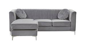 Fascino Sectional Fabric Sofa - Grey