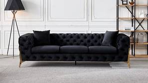 Norman Fabric Sofa - Black