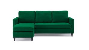 Monznij Sectional Fabric Sofa - Green