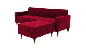 Deeplac Sectional Fabric Sofa (Maroon)