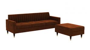 Deeplac Sectional Fabric Sofa (Brown)