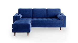 Bipro Sectional Fabric Sofa - Navy Blue