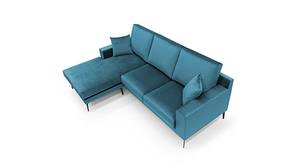 Brezza Sectional Fabric Sofa - Turquoise light