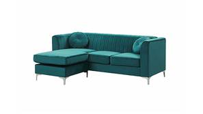 Fascino Sectional Fabric Sofa - Blue