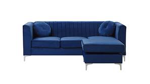 Fascino Sectional Fabric Sofa - Navy Blue