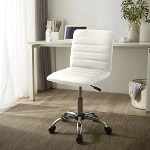 Study In Zirakpur Design Feleena Leatherette Study Chair in White Colour