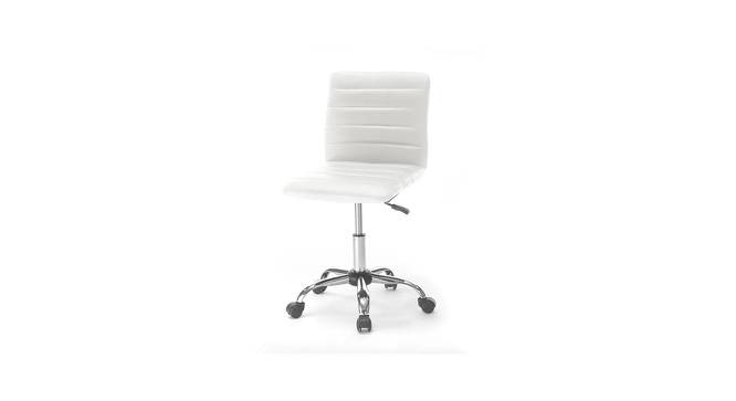 Feleena Leatherette Swivel Study Chair in White Colour (White) by Urban Ladder - Front View Design 1 - 657872