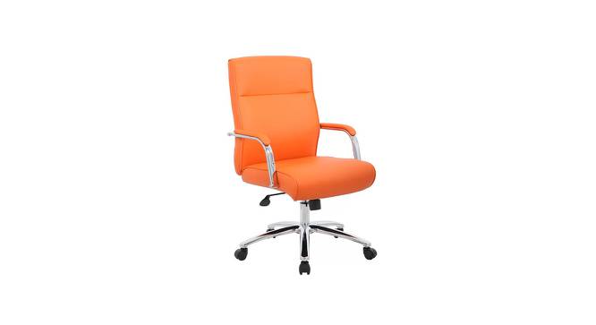 Landyn Leatherette Swivel Study Chair in Orange Colour (Orange) by Urban Ladder - Front View Design 1 - 657876