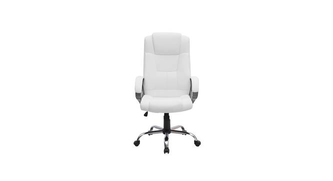 Buttam Leatherette Swivel Study Chair in White Colour (White) by Urban Ladder - Cross View Design 1 - 657890