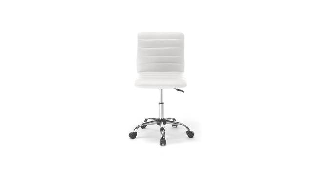Feleena Leatherette Swivel Study Chair in White Colour (White) by Urban Ladder - Cross View Design 1 - 657891
