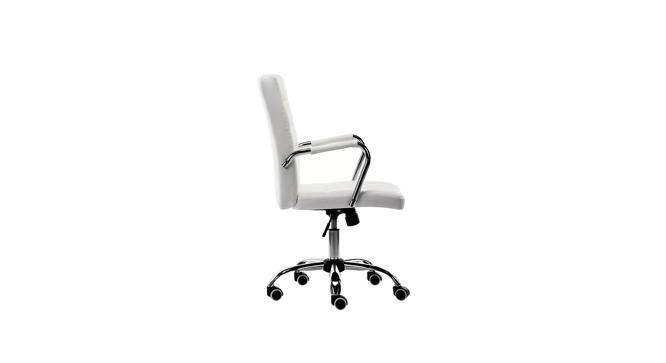 Gruber Leatherette Swivel Study Chair in White Colour (White) by Urban Ladder - Cross View Design 1 - 657893