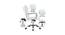 Wanetta Leatherette Swivel Study Chair in White Colour (White) by Urban Ladder - Design 1 Side View - 657931