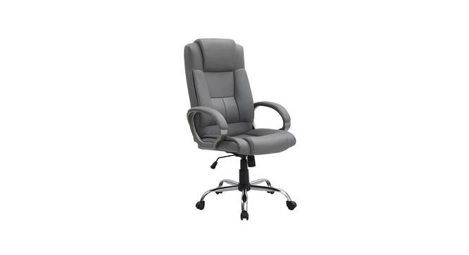 Buttam Leatherette Swivel Study Chair in Grey Colour (Grey) by Urban Ladder - Front View Design 1 - 657970