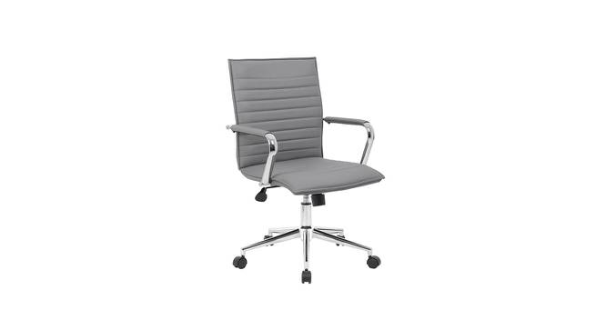 Goris Leatherette Swivel Study Chair in Grey Colour (Grey) by Urban Ladder - Front View Design 1 - 657972