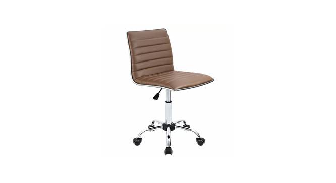 Kaycee Leatherette Swivel Study Chair in Brown Colour (Brown) by Urban Ladder - Front View Design 1 - 657975