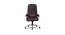 Evah Leatherette Swivel Study Chair in Brown Colour (Brown) by Urban Ladder - Front View Design 1 - 657979