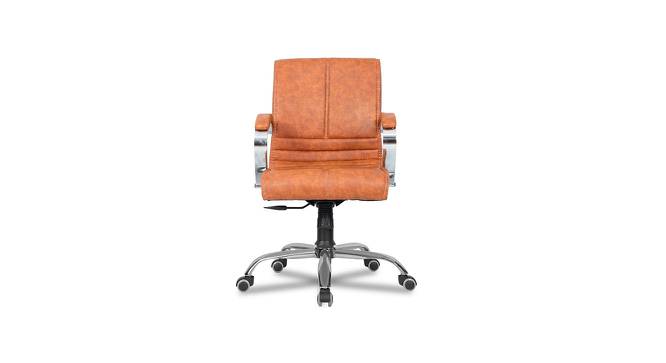 Aadi Leatherette Swivel Study Chair in Brown Colour (Brown) by Urban Ladder - Front View Design 1 - 657981