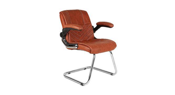Presly Leatherette Swivel Study Chair in Brown Colour (Brown) by Urban Ladder - Front View Design 1 - 657982