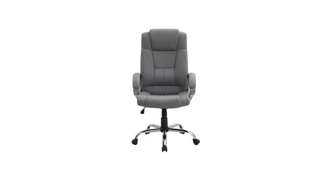 Buttam Leatherette Swivel Study Chair in Grey Colour (Grey) by Urban Ladder - Cross View Design 1 - 657990
