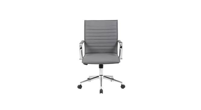 Goris Leatherette Swivel Study Chair in Grey Colour (Grey) by Urban Ladder - Cross View Design 1 - 657992