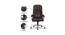 Evah Leatherette Swivel Study Chair in Brown Colour (Brown) by Urban Ladder - Cross View Design 1 - 657998