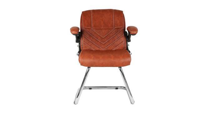 Presly Leatherette Swivel Study Chair in Brown Colour (Brown) by Urban Ladder - Cross View Design 1 - 658001