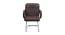 Pervina Leatherette Swivel Study Chair in Brown Colour (Brown) by Urban Ladder - Cross View Design 1 - 658002