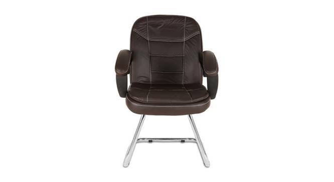 Breana Leatherette Swivel Study Chair in Brown Colour (Brown) by Urban Ladder - Cross View Design 1 - 658004