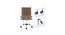 Kaycee Leatherette Swivel Study Chair in Brown Colour (Brown) by Urban Ladder - Design 1 Side View - 658012