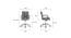 Jeny Leatherette Swivel Study Chair in Grey Colour (Grey) by Urban Ladder - Design 1 Dimension - 658058
