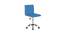 Correen Leatherette Swivel Study Chair in Blue Colour (Blue) by Urban Ladder - Front View Design 1 - 658060
