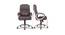 Adan Leatherette Swivel Study Chair in Brown Colour (Brown) by Urban Ladder - Design 1 Dimension - 658065