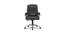 Pluto Leatherette Swivel Study Chair in Black Colour (Black) by Urban Ladder - Front View Design 1 - 658072
