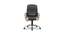 Chat Leatherette Swivel Study Chair in Black Colour (Black) by Urban Ladder - Front View Design 1 - 658073