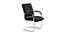 Angelina Leatherette Swivel Study Chair in Black Colour (Black) by Urban Ladder - Front View Design 1 - 658080