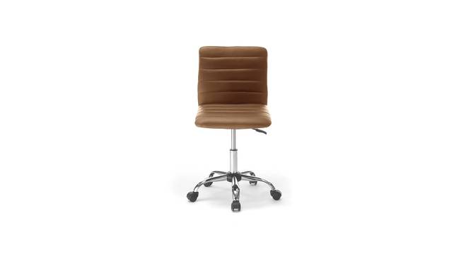 Jason Leatherette Swivel Study Chair in Brown Colour (Brown) by Urban Ladder - Cross View Design 1 - 658086