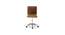 Jason Leatherette Swivel Study Chair in Brown Colour (Brown) by Urban Ladder - Cross View Design 1 - 658086