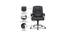 Pluto Leatherette Swivel Study Chair in Black Colour (Black) by Urban Ladder - Cross View Design 1 - 658092