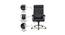 Corr Leatherette Swivel Study Chair in Black Colour (Black) by Urban Ladder - Cross View Design 1 - 658095