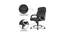 Pluto Leatherette Swivel Study Chair in Black Colour (Black) by Urban Ladder - Design 1 Side View - 658109