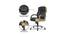 Chat Leatherette Swivel Study Chair in Black Colour (Black) by Urban Ladder - Design 1 Side View - 658110