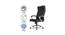 Corr Leatherette Swivel Study Chair in Black Colour (Black) by Urban Ladder - Design 1 Side View - 658112