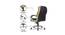 Chat Leatherette Swivel Study Chair in Black Colour (Black) by Urban Ladder - Design 1 Side View - 658126