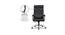 Corr Leatherette Swivel Study Chair in Black Colour (Black) by Urban Ladder - Design 1 Side View - 658128