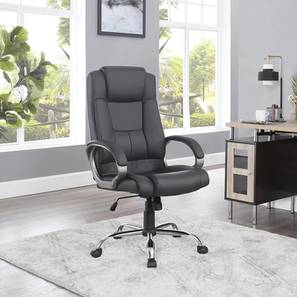 Study Chair Design Buttam Engineered Wood Study Chair in Black Colour