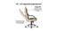 Chat Leatherette Swivel Study Chair in Black Colour (Black) by Urban Ladder - Rear View Design 1 - 658148