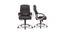 Pluto Leatherette Swivel Study Chair in Black Colour (Black) by Urban Ladder - Design 1 Dimension - 658160