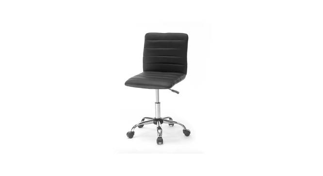 Feleena Leatherette Swivel Study Chair in Black Colour (Black) by Urban Ladder - Front View Design 1 - 658171