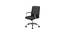 Wanetta Leatherette Swivel Study Chair in Black Colour (Black) by Urban Ladder - Front View Design 1 - 658180
