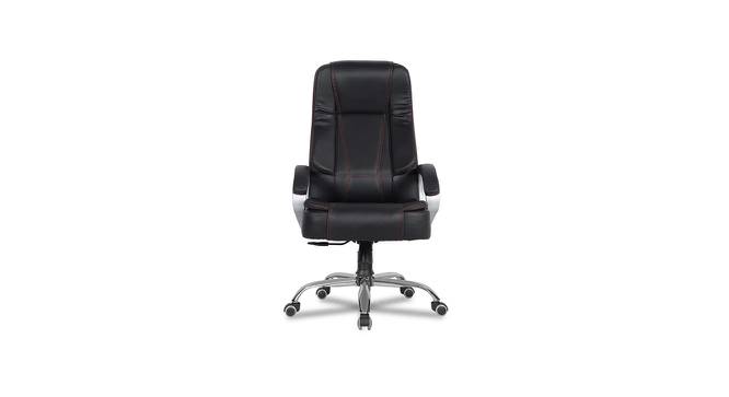 Adan Leatherette Swivel Study Chair in Black Colour (Black) by Urban Ladder - Front View Design 1 - 658181